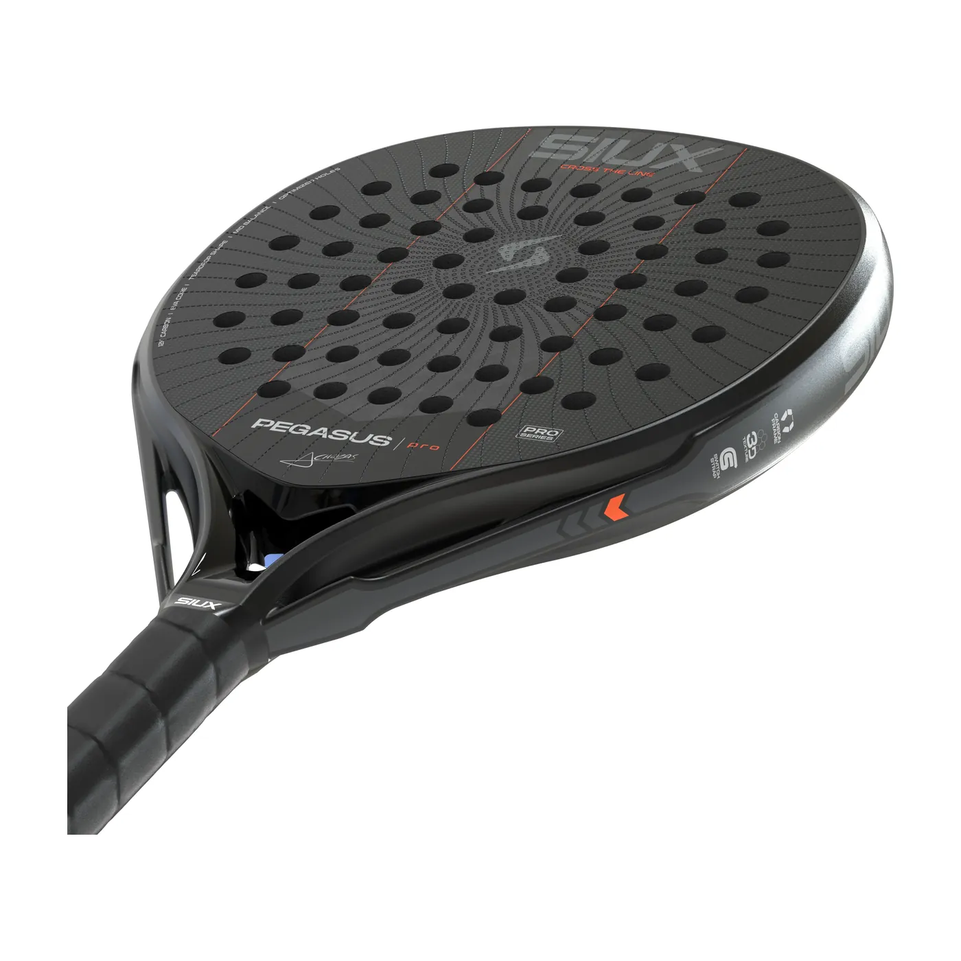 Siux Pegasus Pro Black '27 padelracket — foto 7 van 8