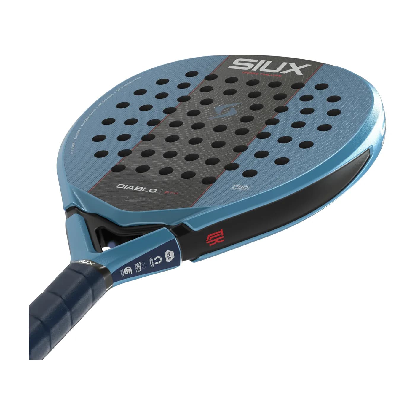 Siux Diablo Pro Metallic Blue '27 padelracket — foto 7 van 8